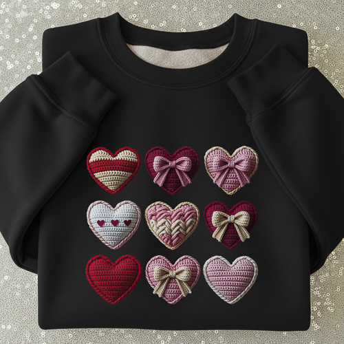 Crochet de Diseños San Valentín PNG para DTF y Sublimación