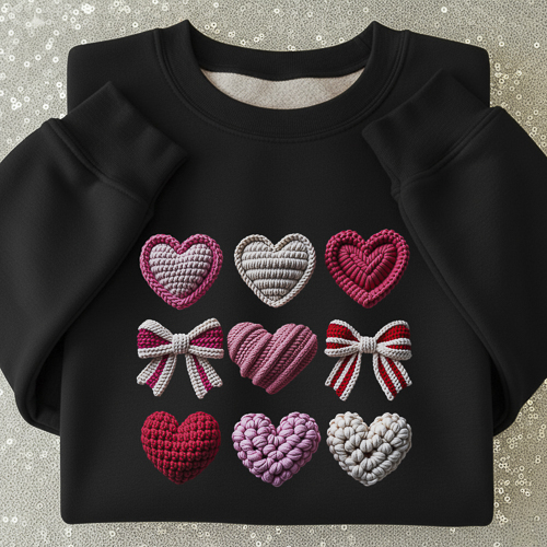 Crochet de Diseños San Valentín PNG para DTF y Sublimación