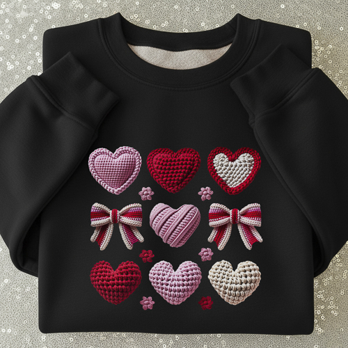 Crochet de Diseños San Valentín PNG para DTF y Sublimación