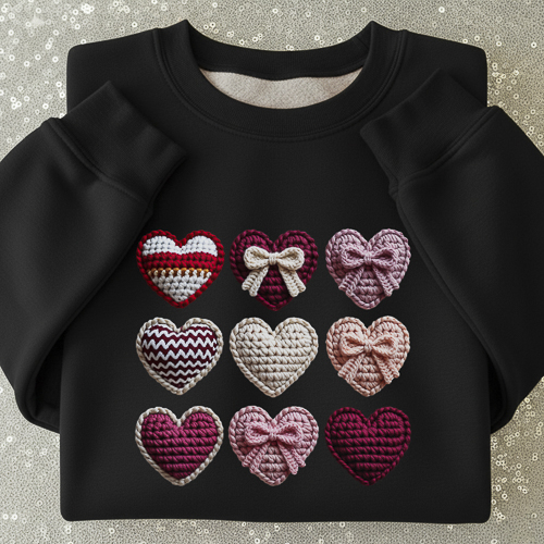 Crochet de Diseños San Valentín PNG para DTF y Sublimación