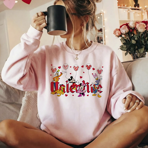 Diseños Disney San Valentín PNG Fondo Transparente HD para Sublimación y DTF