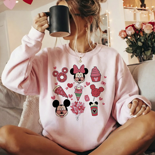 Diseños Disney San Valentín PNG Fondo Transparente HD para Sublimación y DTF