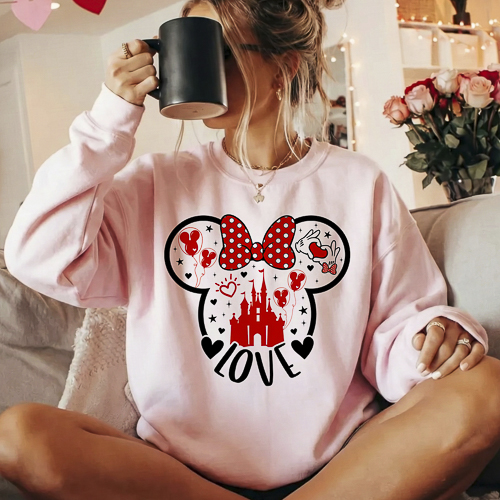 Diseños Disney San Valentín PNG Fondo Transparente HD para Sublimación y DTF
