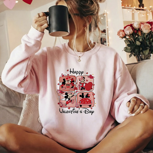 Diseños Disney San Valentín PNG Fondo Transparente HD para Sublimación y DTF